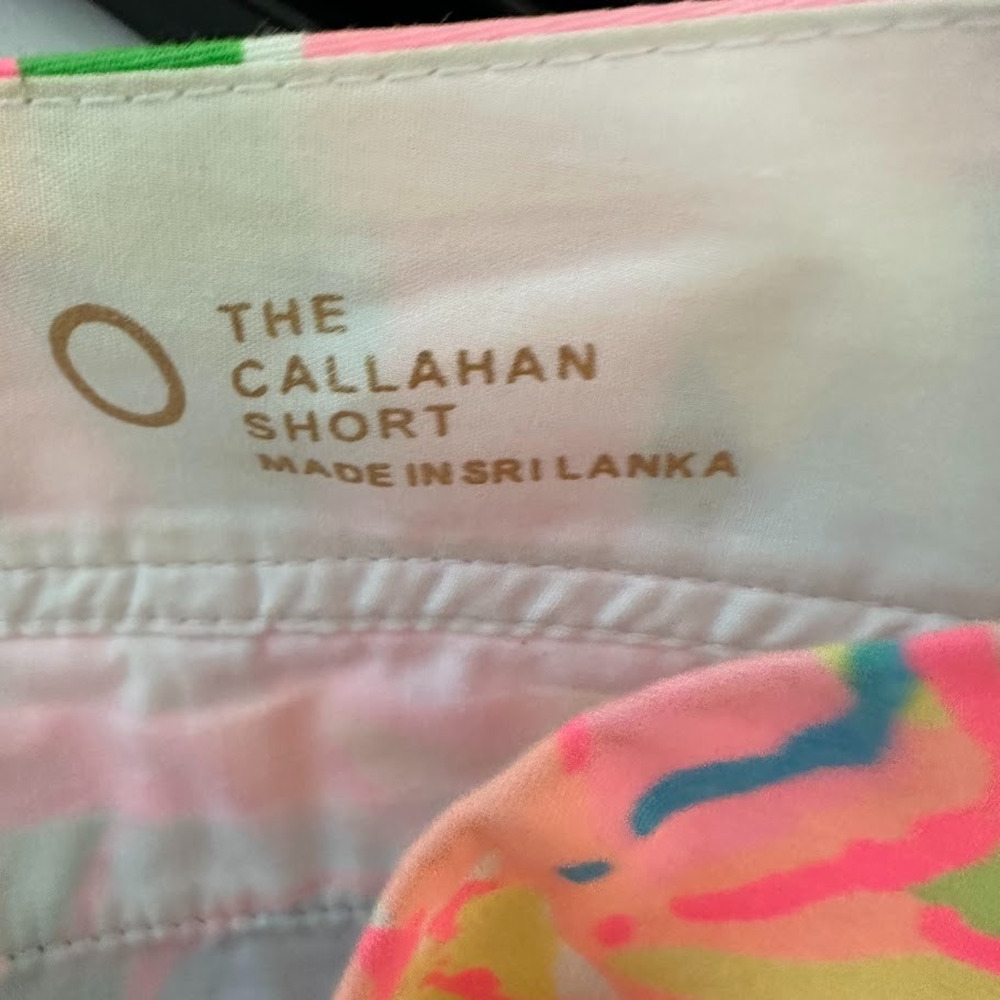 Lilly Pulitzer Green Pink Hidden Elephant Callahan Shorts Womens 0 Beachy 4.5" - Picture 5 of 7